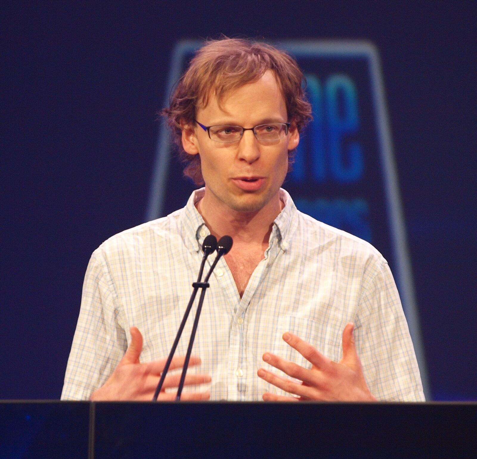 Chris Hecker at the Game Developers Conference in 2010 (fourth day), during the Game Developers Choice Awards .